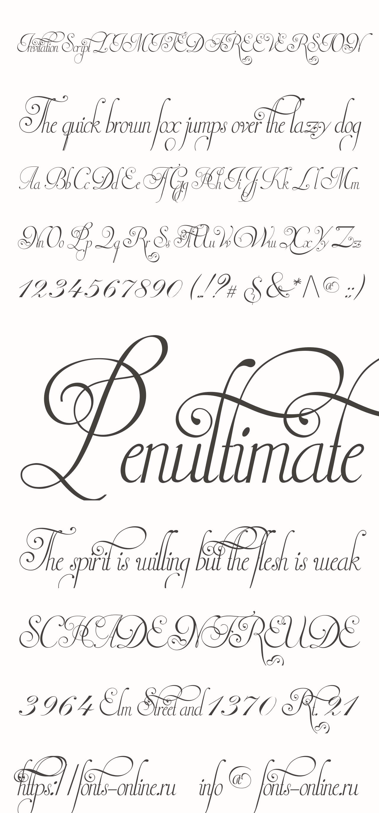 Invitation Script LIMITED FREE VERSION Free Font Download